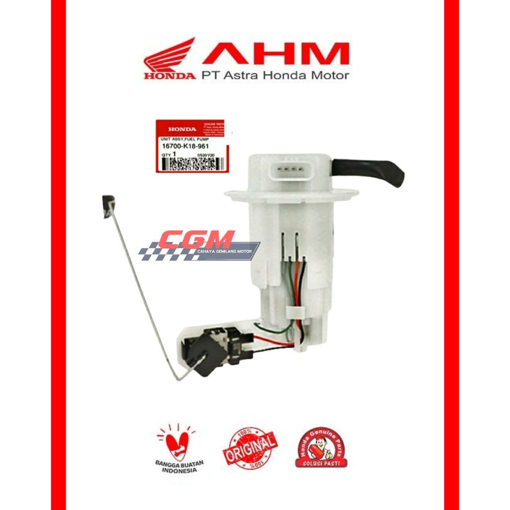 16700 K18 961 Fuel pump assy pump assy fuel cb verza 150 ori honda ahm asli honda