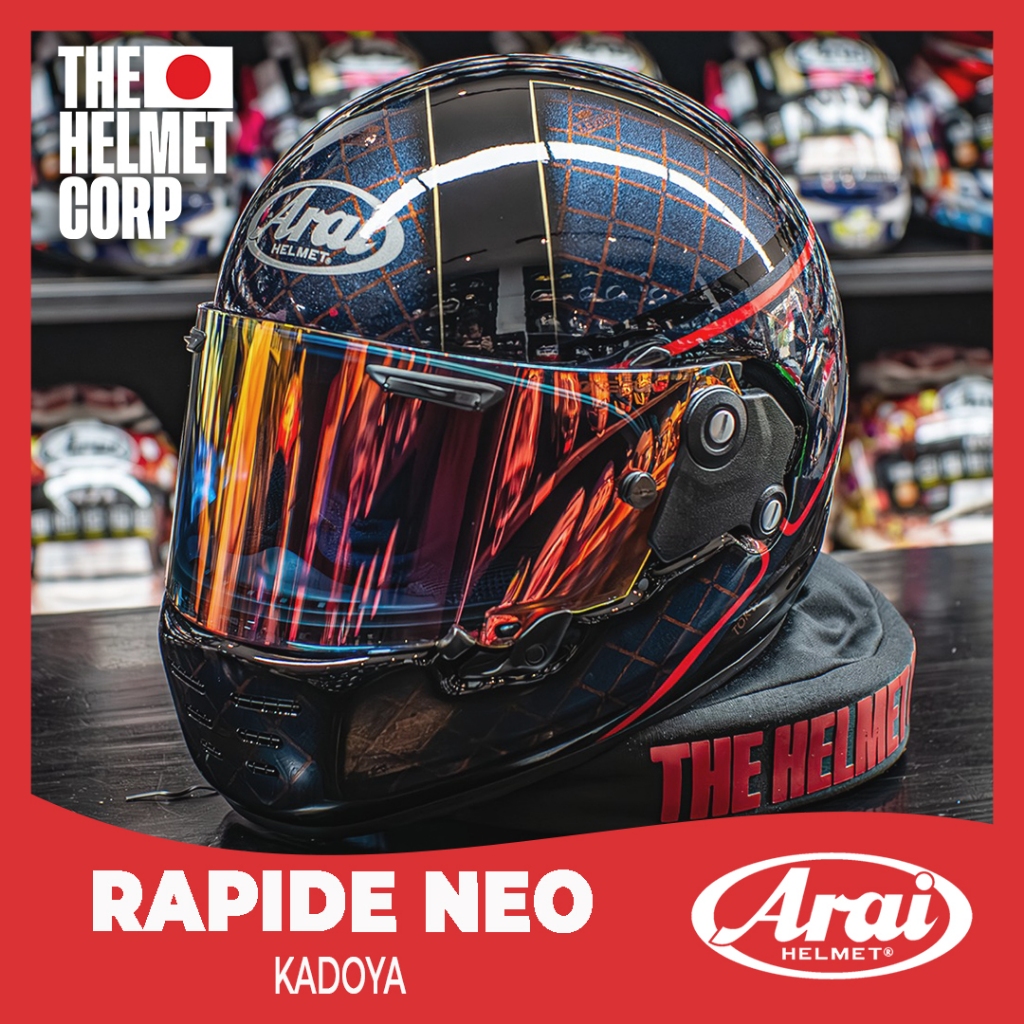 HELM RAPIDE NEO KADOYA FULL FACE HELMET CLASSIC RETRO ORIGINAL ARAI