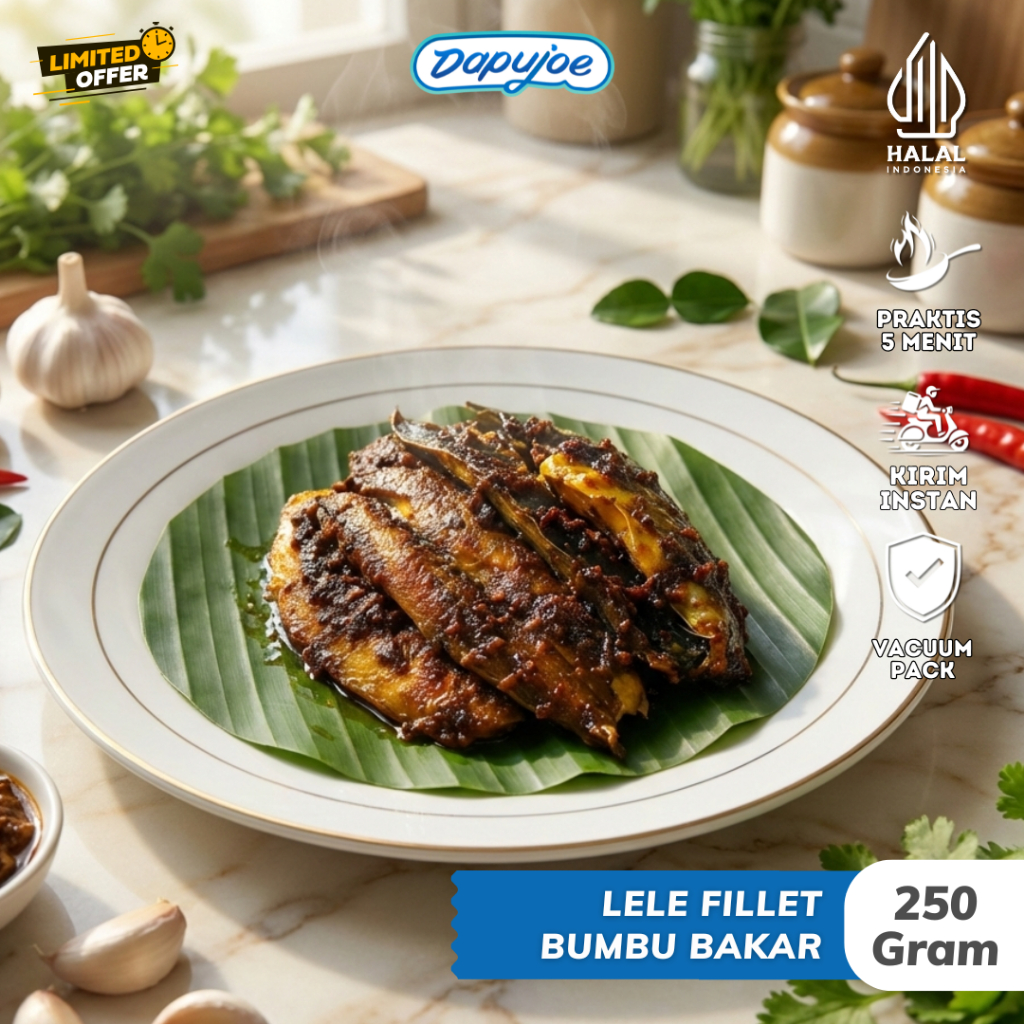 DAPUJOE IKAN LELE FILLET BUMBU BAKAR HALAL FROZEN 250 GRAM
