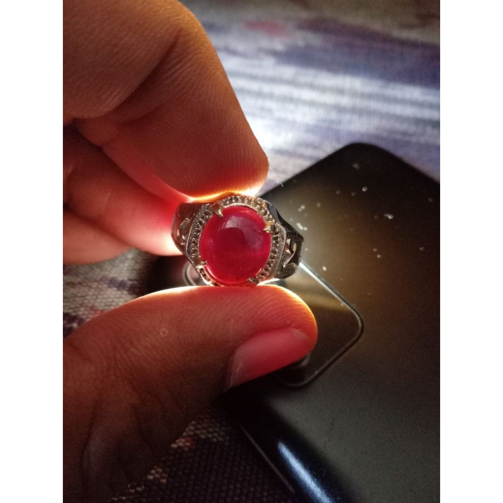 Natural batu ruby star no heat no treatment