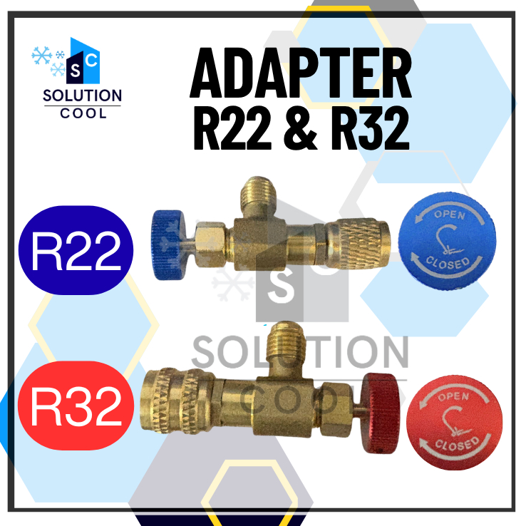 Adaptor / Adapter Nepel Pengaman R32/R410 & R22 AC