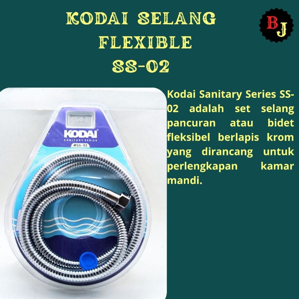 Selang Fleksibel ss-02 chrome  | selang kamar mandi jet shower atau shower mandi panjang 1,5 mtr