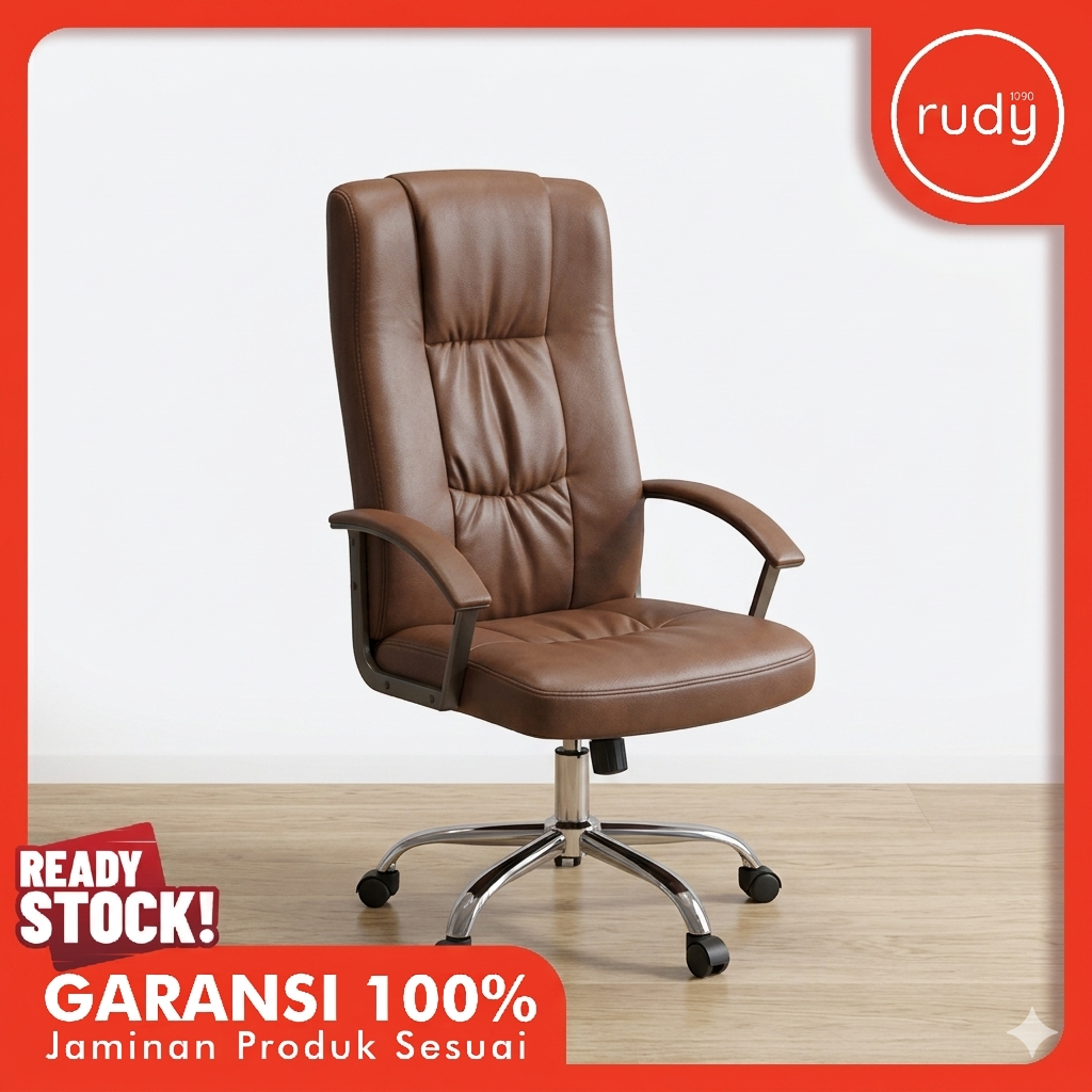 Kursi Kantor Manager / Direktur AOF 6035 Premium – Kursi Kerja Kulit Ergonomis Hidrolik