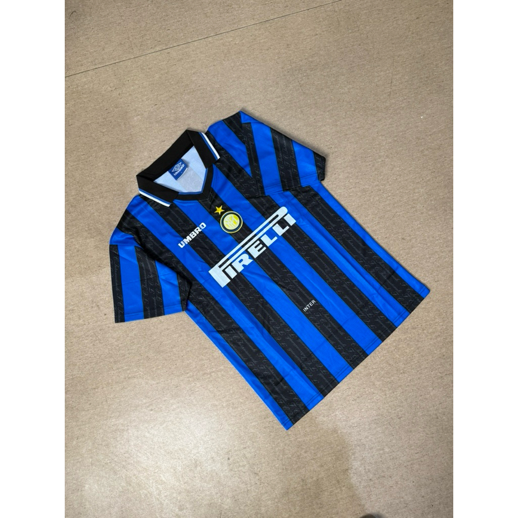 Jersey Sepak Bola Inter Milan Umbro Size L Retro Vintage