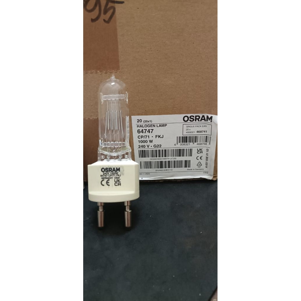 Osram Lampu halogen 64747 CP/71 FKJ 1000w 240v G22