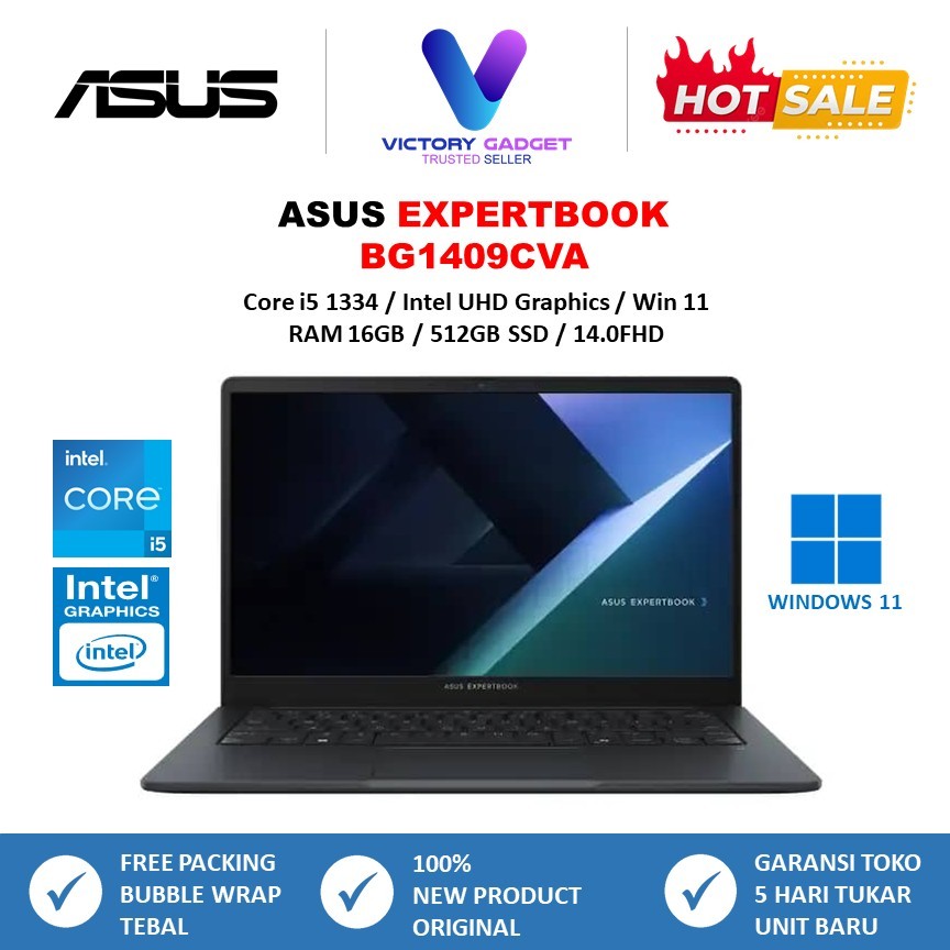 ASUS ExpertBook BG1409CVA i5 1334 16GB 512GB SSD 14.0FHD W11