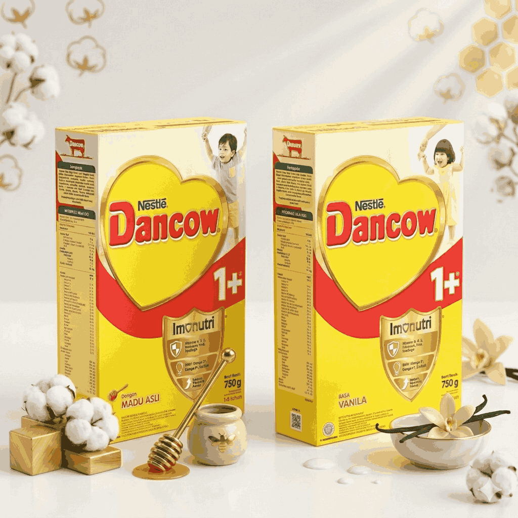 Nestle Dancow 1+ [1-3 Tahun] Susu Pertumbuhan Rasa Vanila & Madu 1000gr (1kg) - Dancow 750g