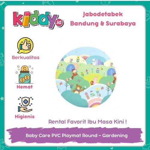 SEWA DI KIDDY.ID - Baby Care PVC Playmat Round – Gardening