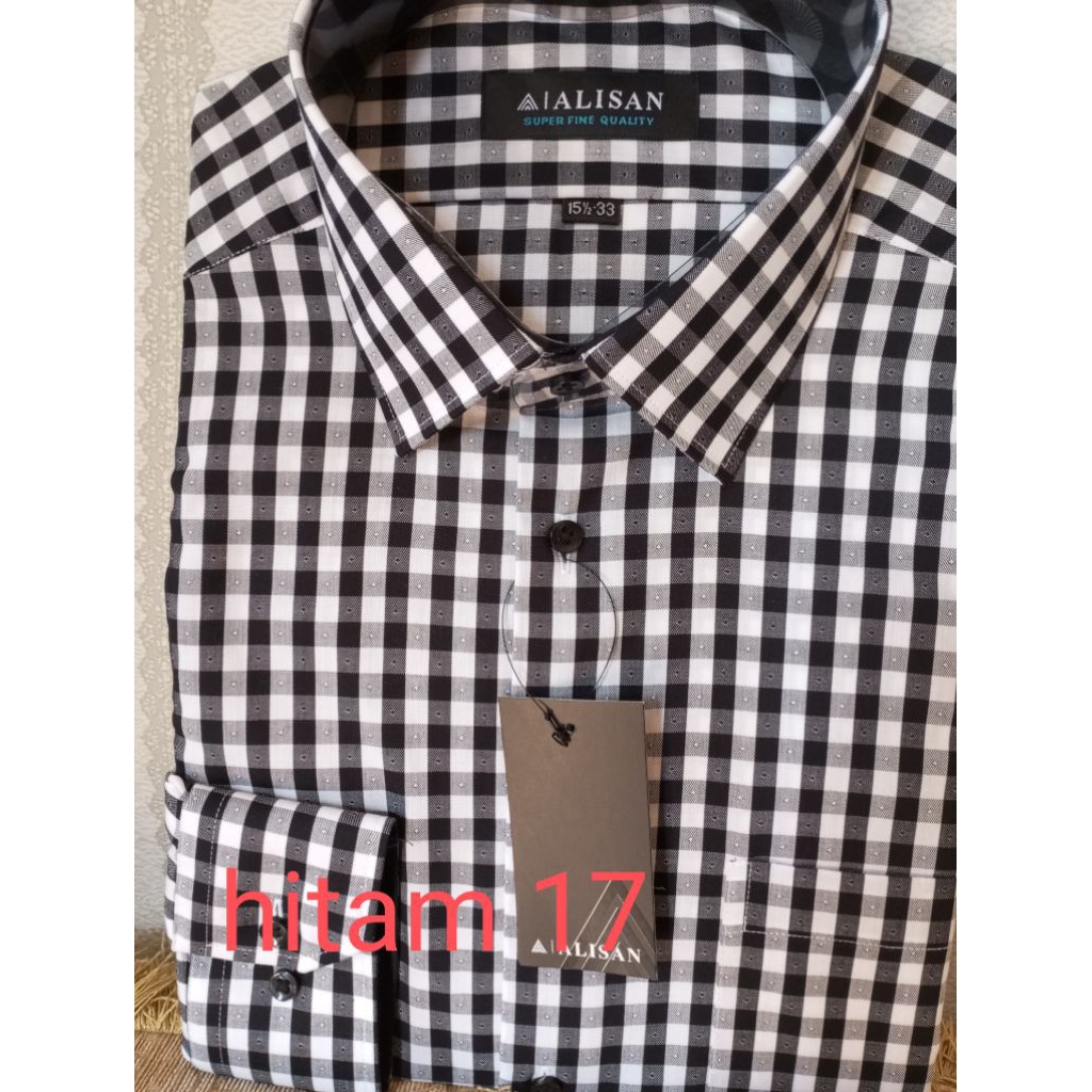 promo kemeja alisan lengan panjang, kemaja motif Alisan reguler