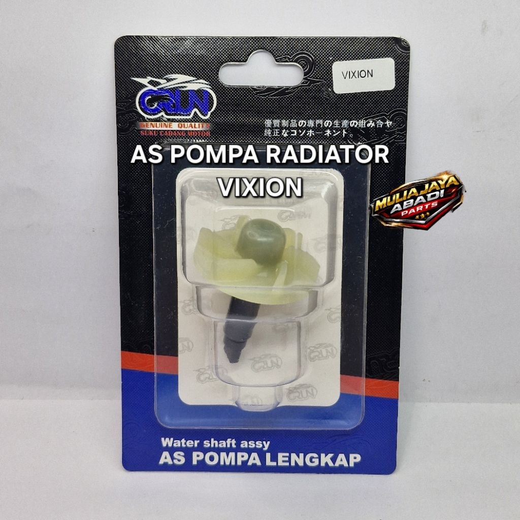 As Pompa Radiator / As Kipas Water Pump / Water Shaft Assy Vixion Crun