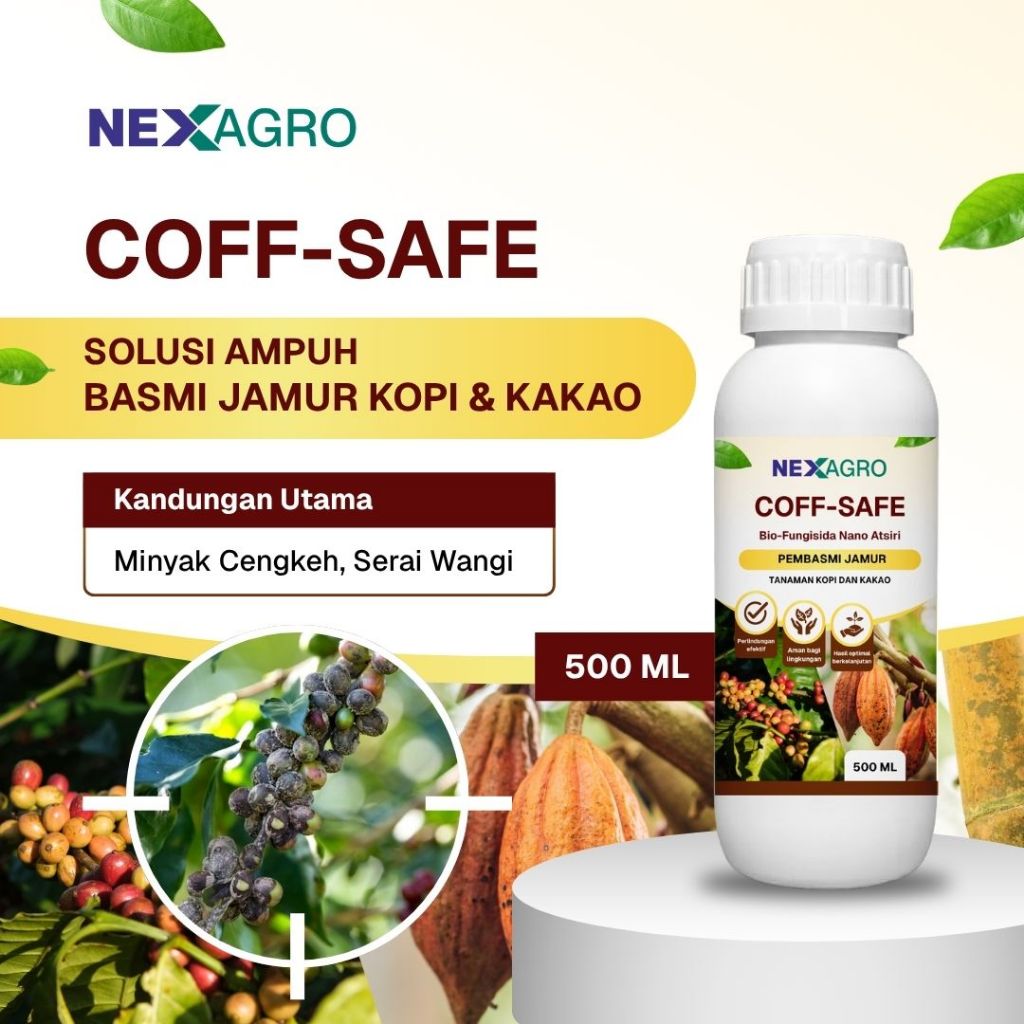 NEXAGRO - Bio Fungisida Kopi Kakao 500ml - COFF-SAFE Perlindungan Maksimal dari Serangan Jamur & Pen