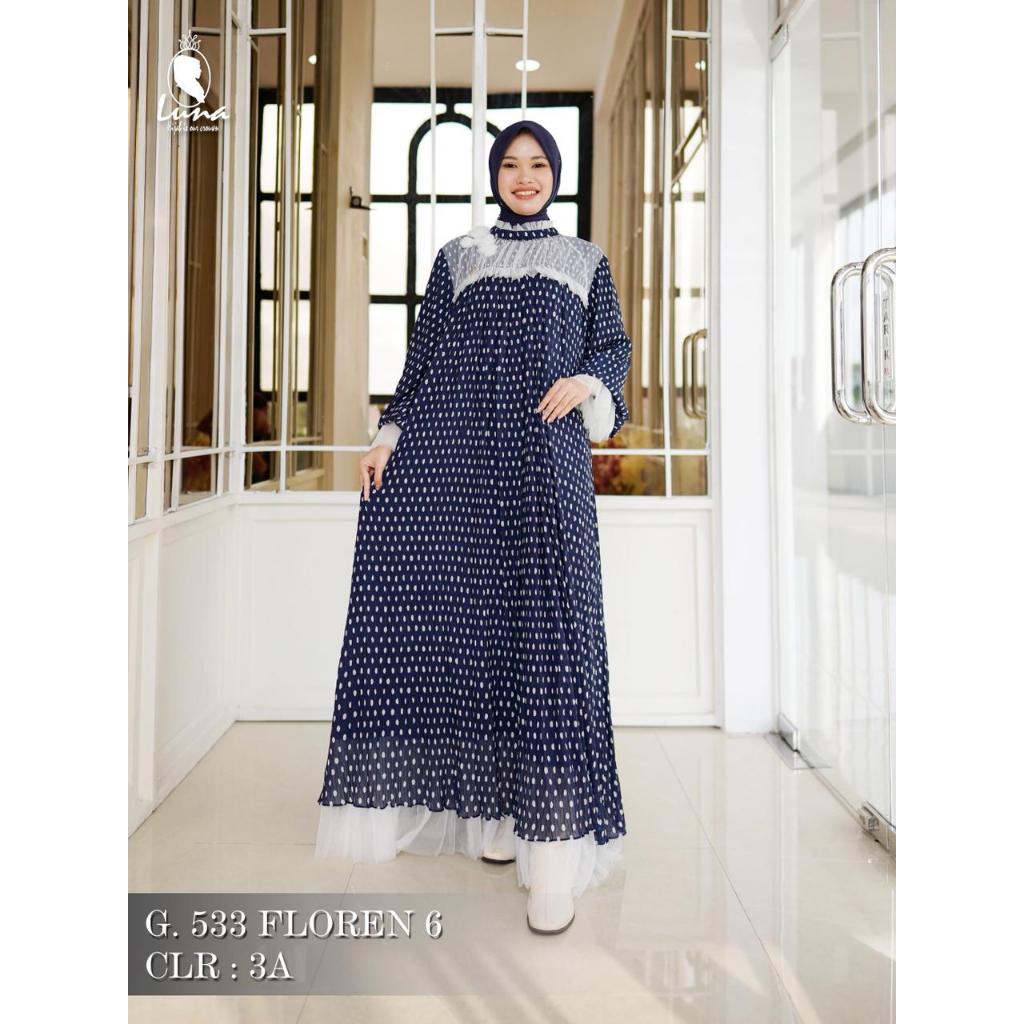 Gamis Premium FLOREN 6 by Luna Hijab Indonesia