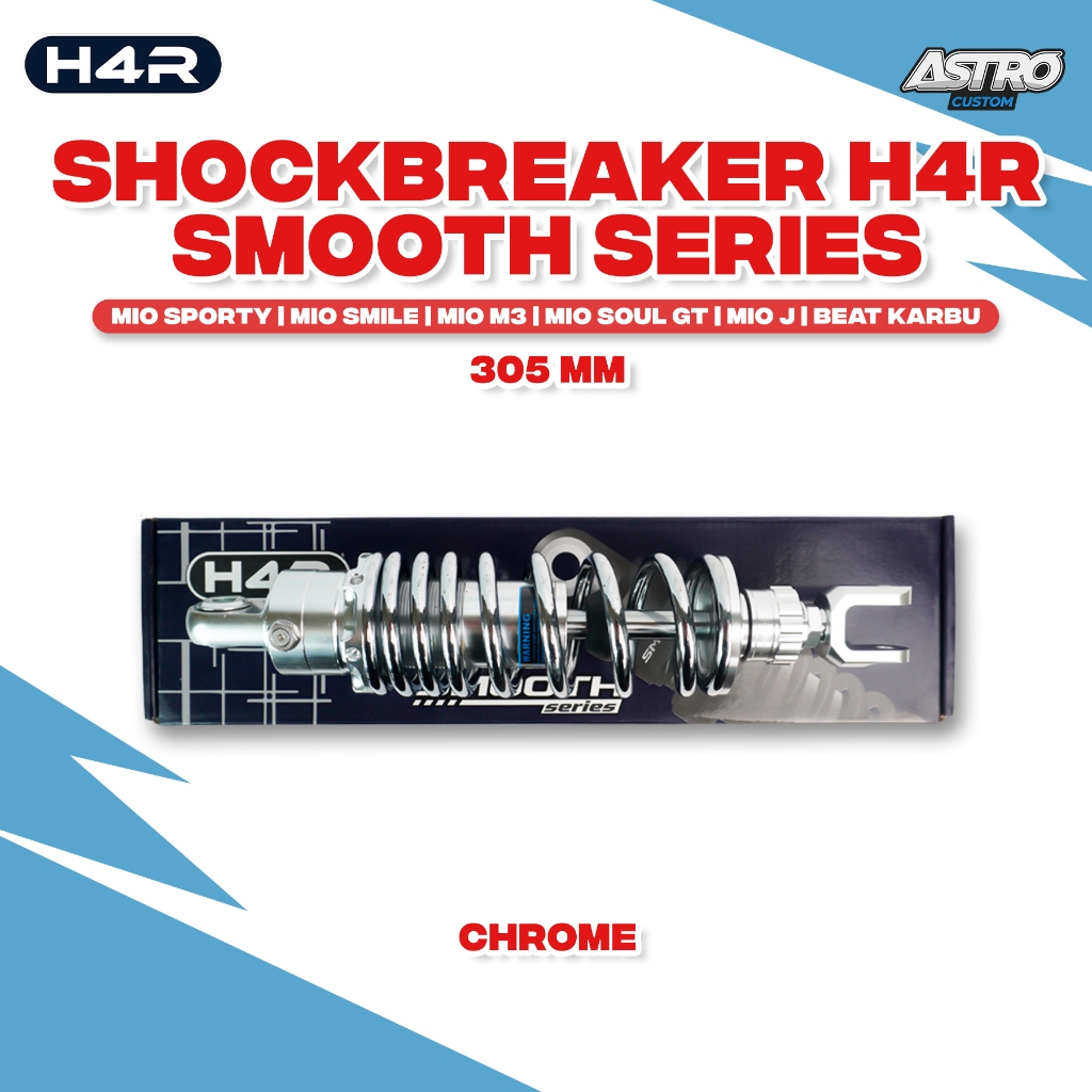 Shockbreaker H4R Mio M3 Z S 125 J Soul GT 115 Smile Sporty Karbu Smooth Series 305MM Shock Racing