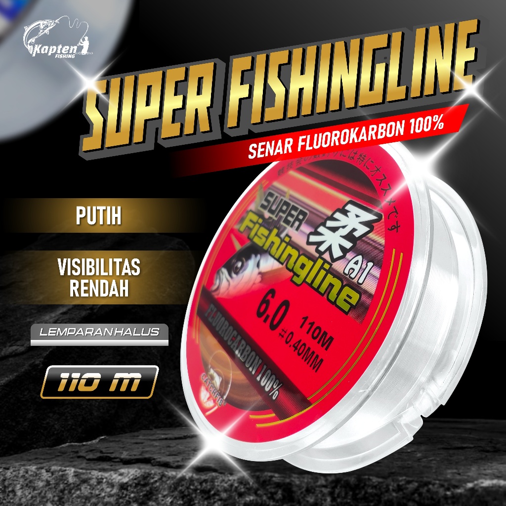 Tali Pancing 110m super Fishing Line Kuat Bahan Nilon Senar Pancing Kuat Anti Keriting ORI