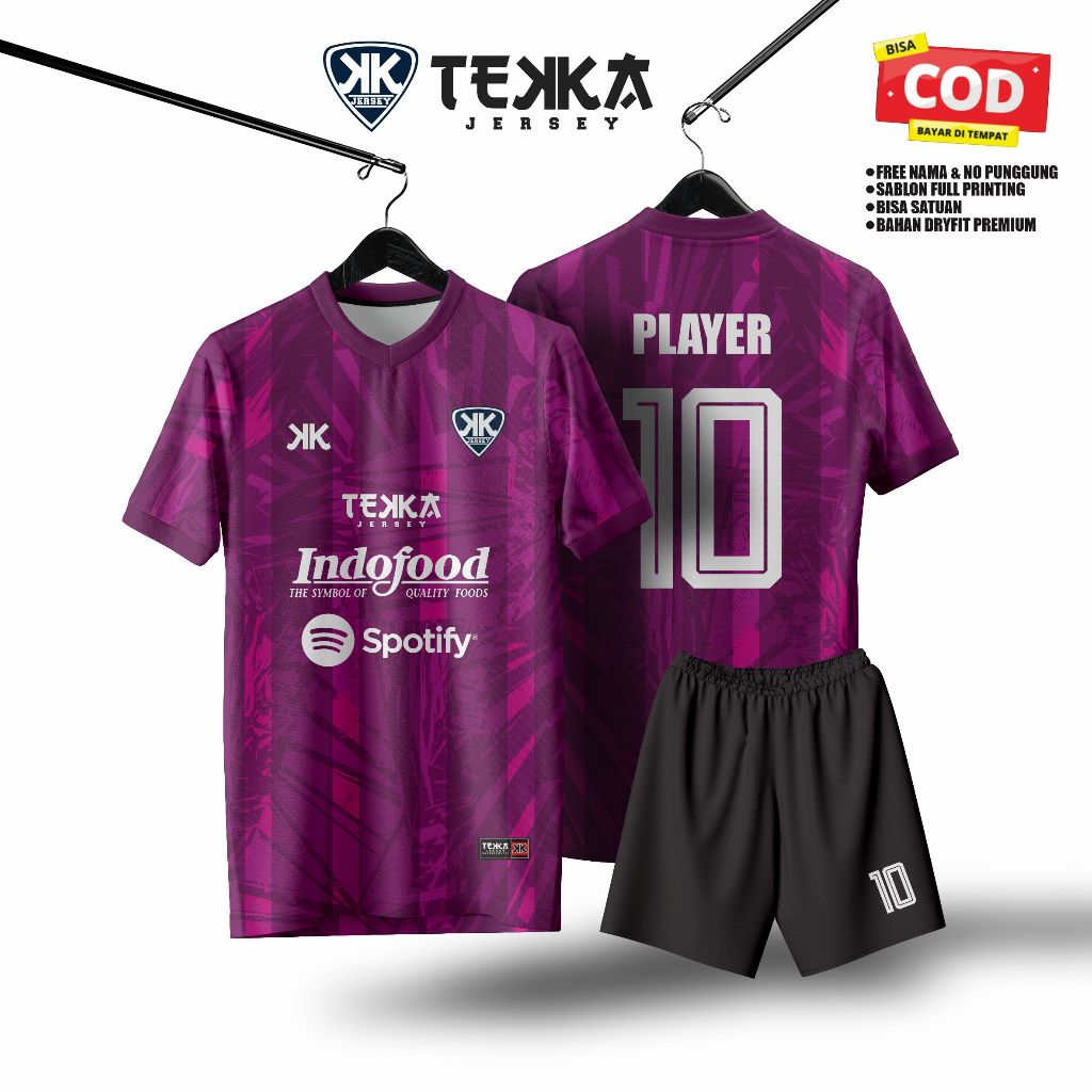 JERSEY FUTSAL UNGU HITAM PREMIUM
