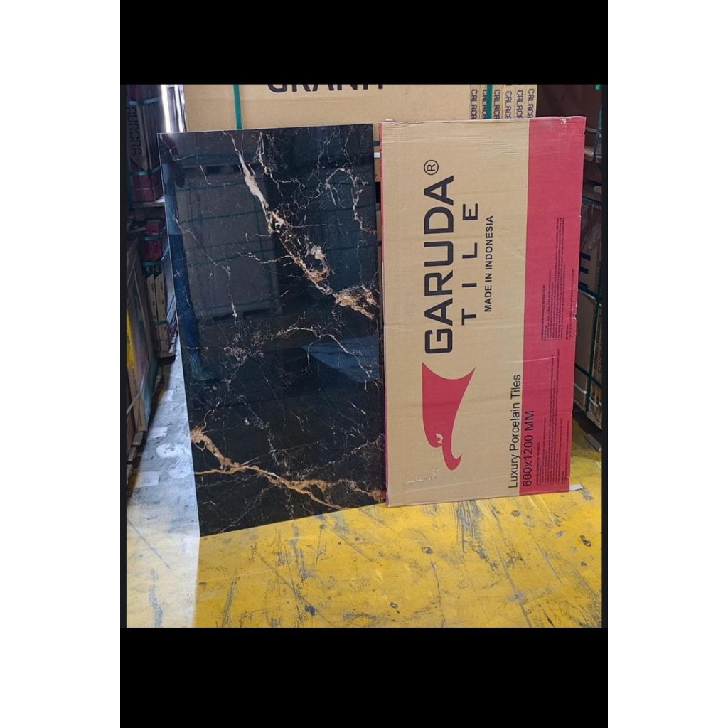 garuda tile granite magior black 60x120 glosy