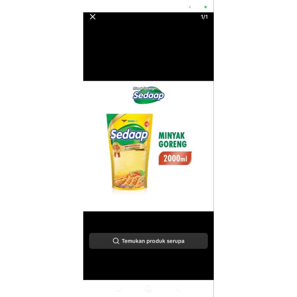 minyak goreng sedap 2Lt