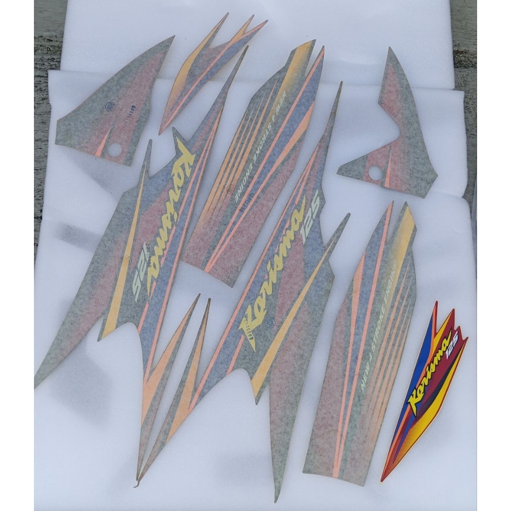 Striping sticker decal body Honda karisma 125D tahun 2003 asli original
