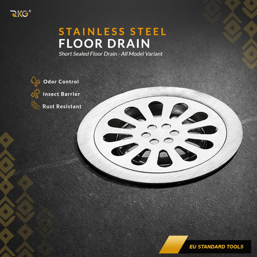 Saringan Got Bulat 10 Cm Stainless Steel Floor Drain