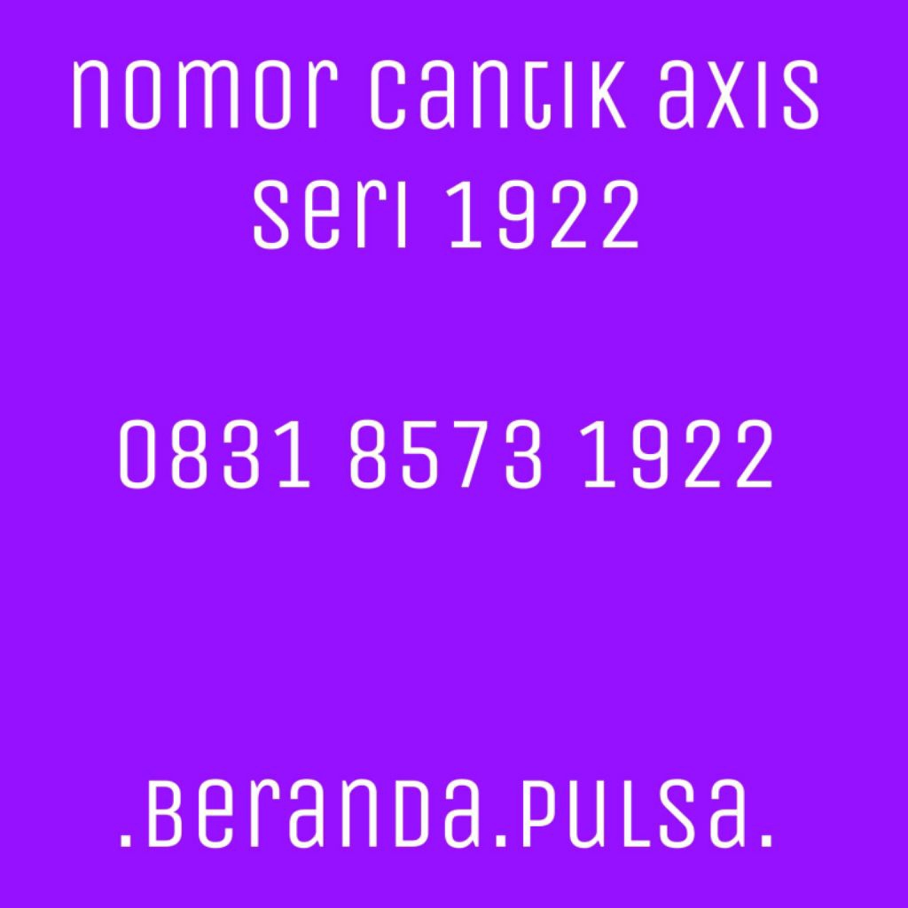 Nomor Axis seri Tahun 1922