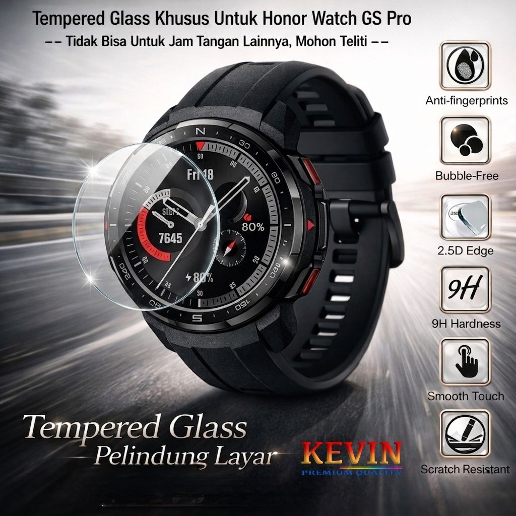 Tempered Glass Honor Watch GS Pro - Anti Gores Kaca Pelindung Layar Screen Guard
