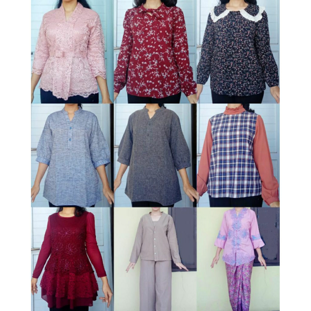 [BACA DESKRIPSI] ATASAN WANITA KEBAYA ENCIM BLOUSE BATIK ONE SET ONESET CANTIK