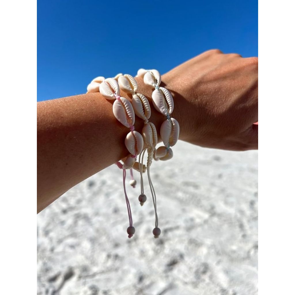 Gelang Kerang Asli Aesthetic | Gelang Couple Elegan | Gelang Kerang Pantai