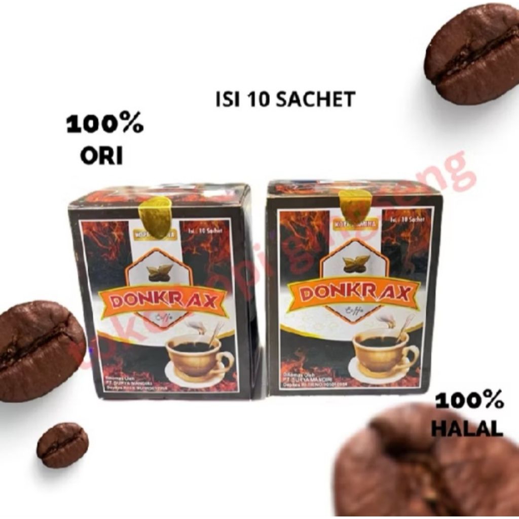 Kopi Dongkrax Stamina Pria 10 Saset - Original, Energi, Stamina