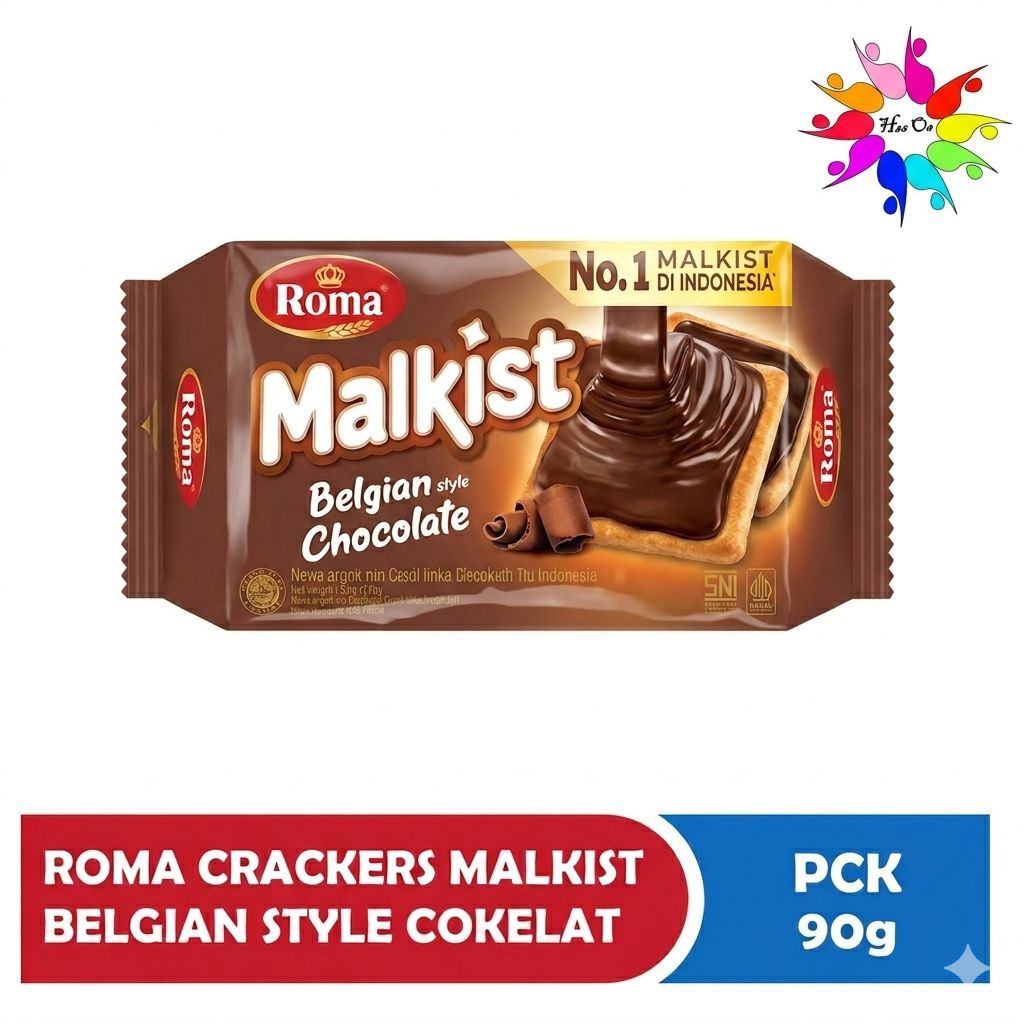 biskuit malkist roma belgian coklat 1 dus isi 30pcs (90gr)
