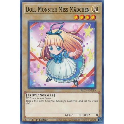 YuGiOh TCG - Doll Monster Miss Madchen - BACH-EN093 - Common - Original