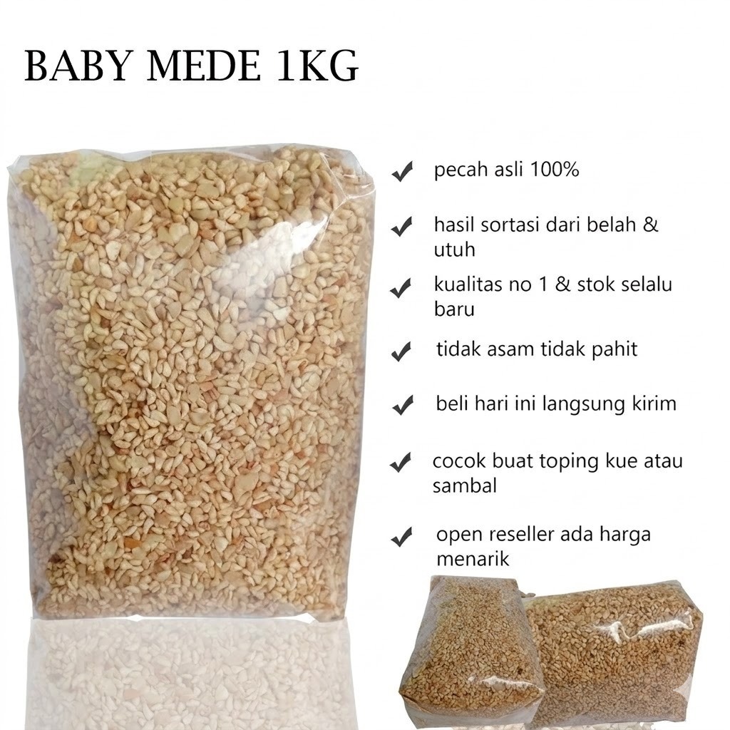 Kacang Mete Baby 1kg Super - Mede Pecah Kecil Sangrai Gurih & Mentah