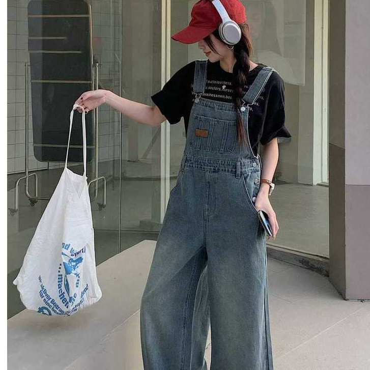 Overall denim panjang Jumpsuit Celana panjang JUMPSUIT BAJU KODOK DEWASA TERBARU