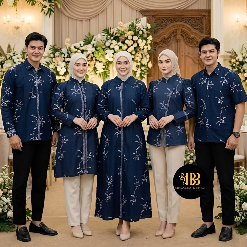 Batik Couple Keluarga Gamis Modern Terbaru Batik Sarimbit Keluarga Set Couple Keluarga Gamis Family 