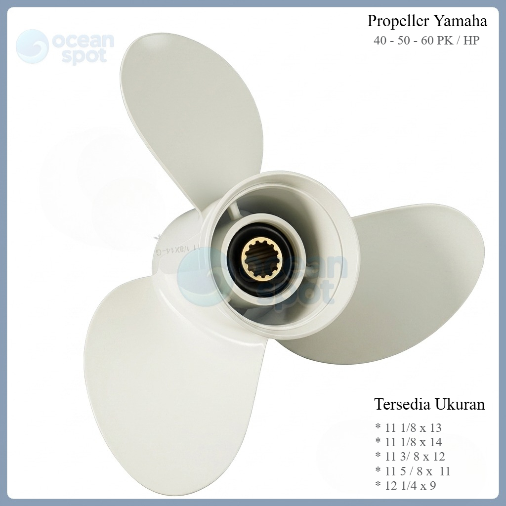 Propeller / Baling / Kipas Mesin Tempel Yamaha 40 50 - 60 PK / HP ( ocean spot )