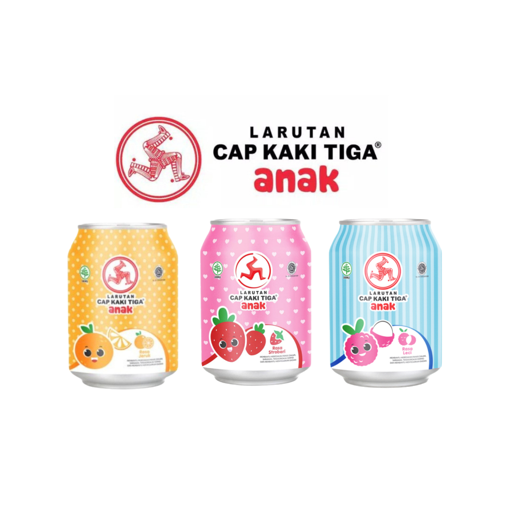 Larutan Cap Kaki Tiga Anak 250 ml – Minuman Penyegar Anak Rasa Segar