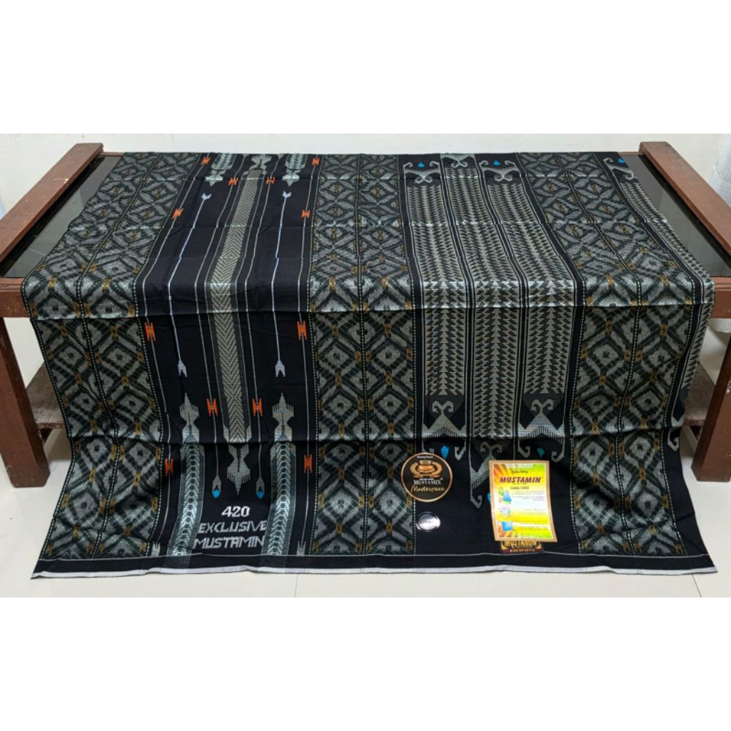 SARUNG TENUN SUTRA EXCLUSIVE MUSTAMIN 420 FULL SUTRA SPECIAL MOTIF SGE, SGF SETARA BHS SGA SGT 2