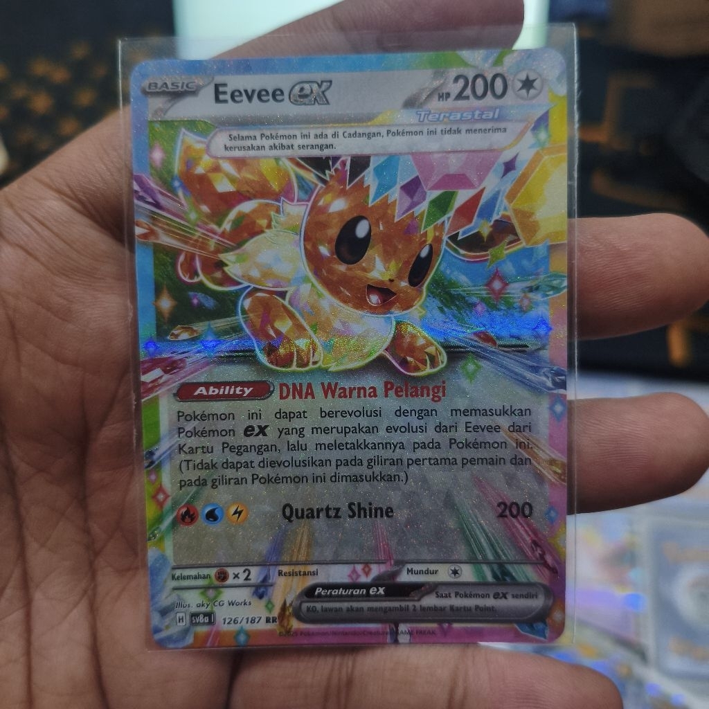 eevee ex rr tcg pokemon / kartu pokemon