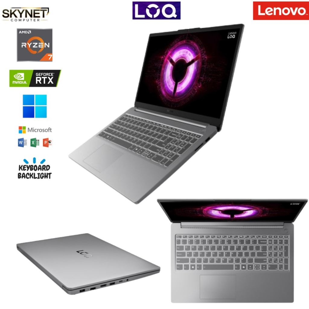 LENOVO LOQ 15ARP10E Gaming AMD Ryzen 7 7735HS RAM32GB SSD1TB 15.6inc 100%Srgb IPS RTX3050 6GB Window