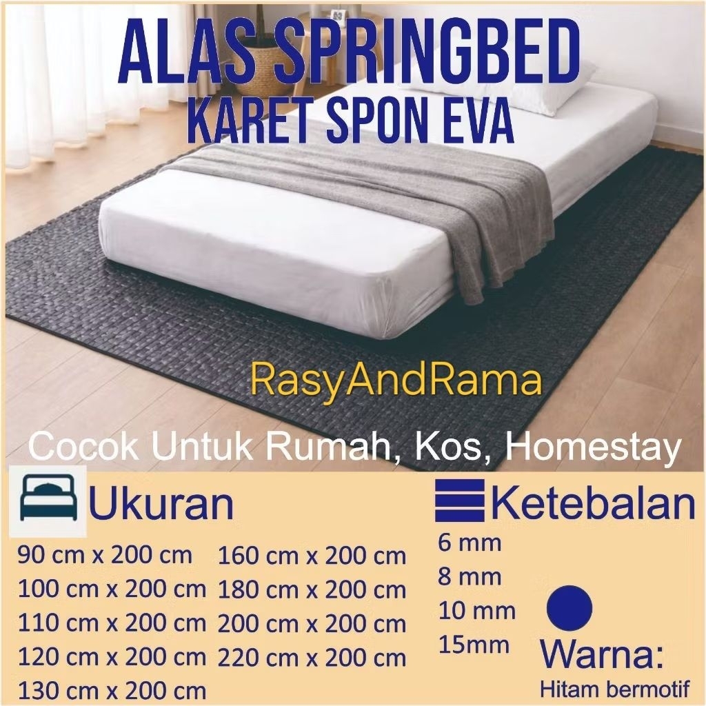 ALAS KASUR | ALAS SPRINGBED | ALAS KASUR BUSA | MATRAS TIDUR SINGLEBED - KARET SPON EVA
