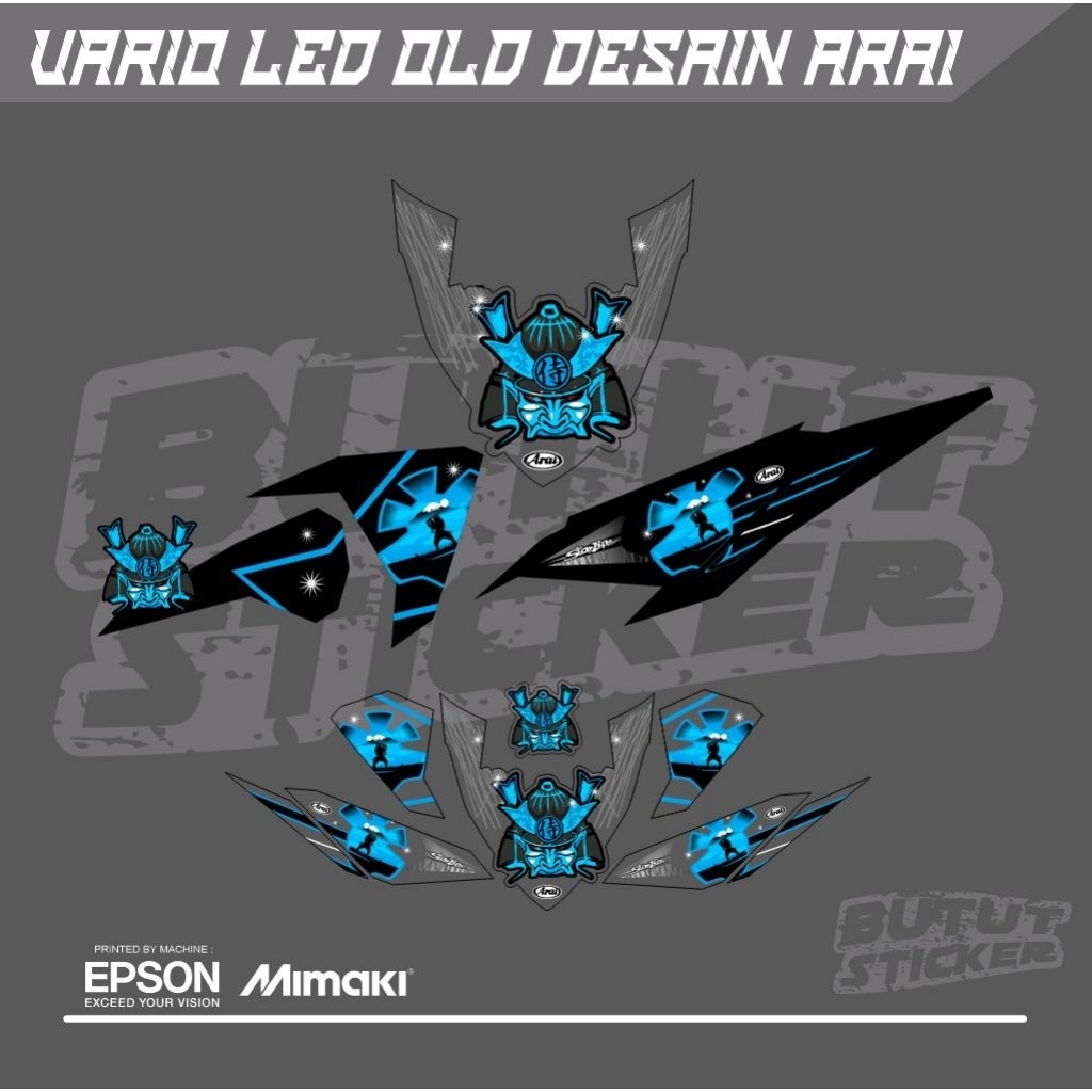 STRIPING TRANSPARAN VARIO LED OLD 125 150 DESAIN ARAI