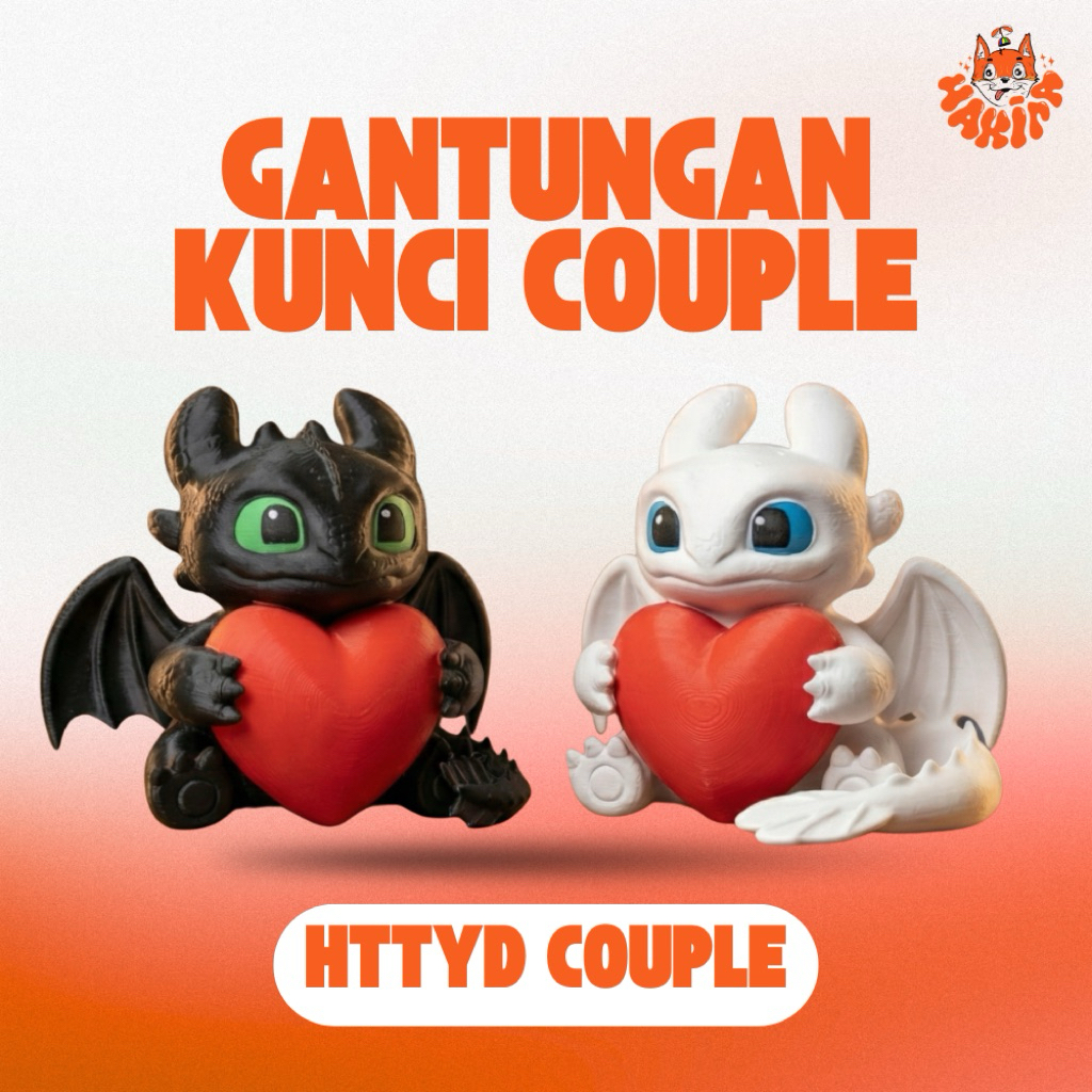 Gantungan Kunci Toothles Night Furry Couple | Ganci Couple Toothles