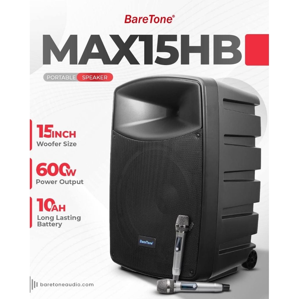 Speaker Baretone max 15hb 600watt 15inch