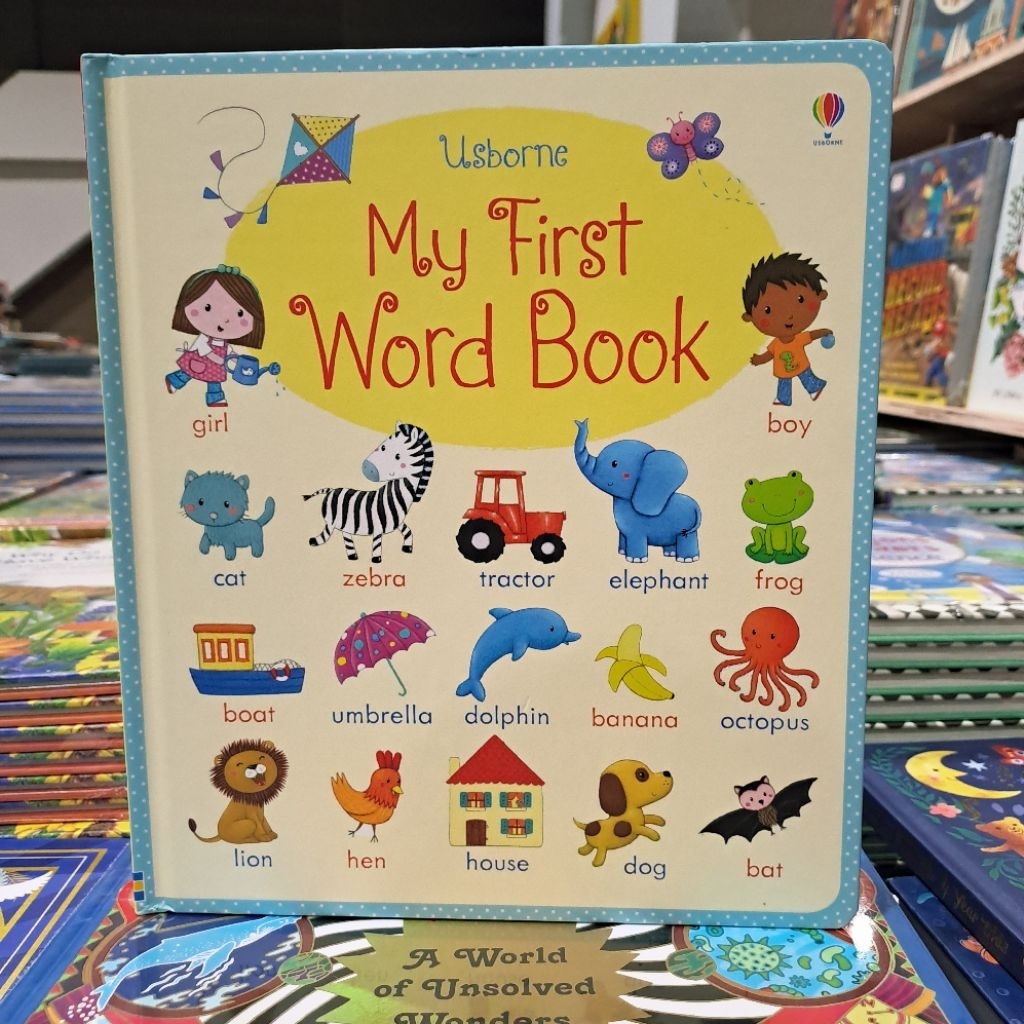 BIG BAD WOLF BOOKS • USBORNE : MY FIRST WORD BOOK - BOARD BOOK ANAK BBW IMPORT