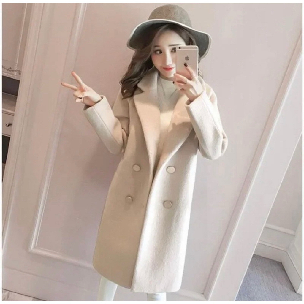 Laluna Coat Mantel Wanita Khusus Winter Tebal (Preloved)