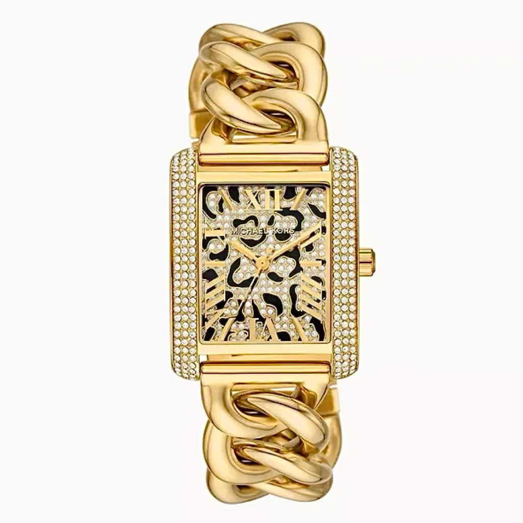 [RARE] Jam Wanita MKO Emery Leopard MK7437 Gold Chain