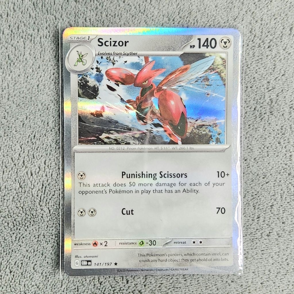 Scizor Pokemon Card EN [Holo Foil] - Original TCG OBF en Kartu English / Inggris