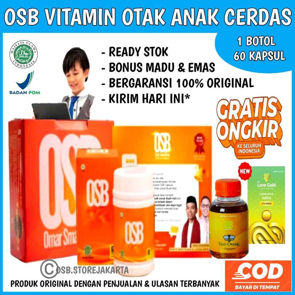 Vitamin Otak OSB Untuk Anak dan Dewasa 100% Asli