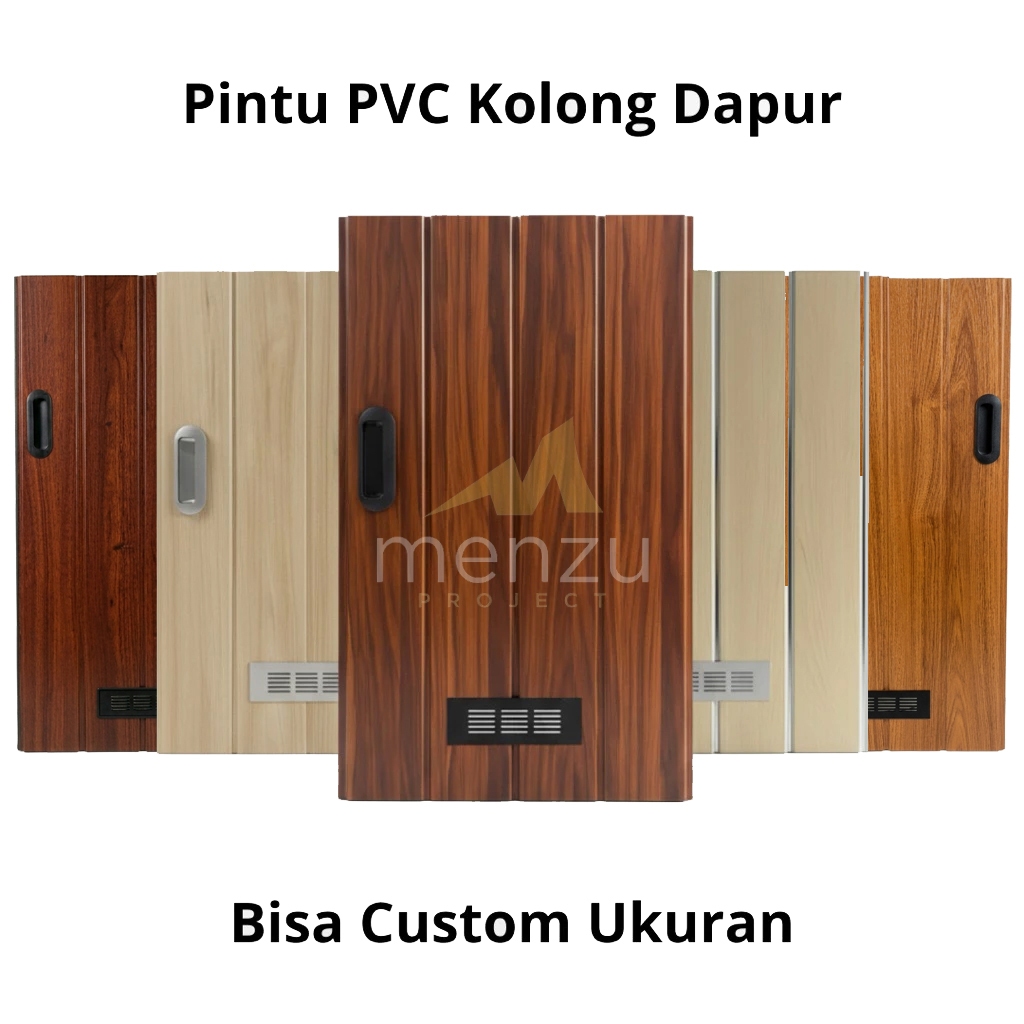 TERLARIS Pintu PVC Kolong Dapur Custom Minimalis Pintu Bawah Kitchen Set Anti Air Anti Rayap Sliding
