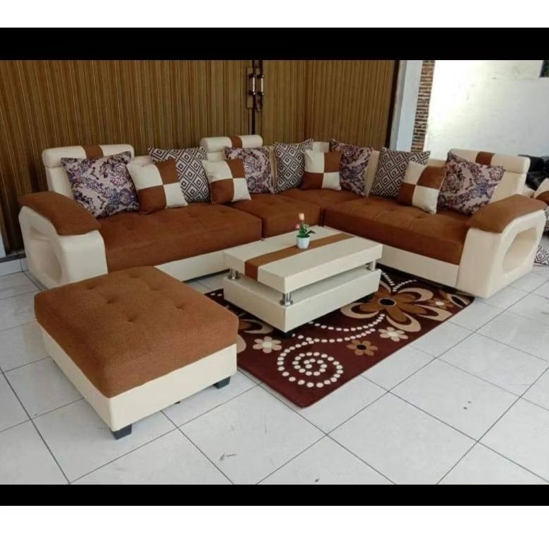 (Tegal) Sofa L minimalis sofa tamu kekinian