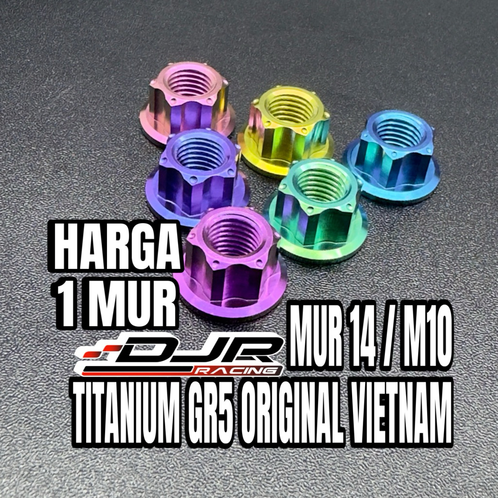 Mur 14 M10 Titanium GR5 Mur 14 Bolong Original Vietnam